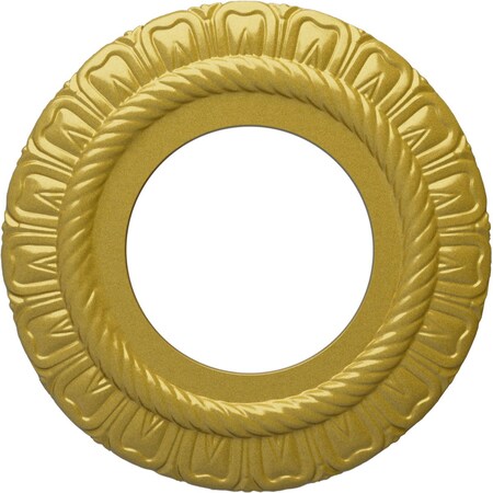 Claremont Ceiling Medallion (Fits Canopies up to 5 5/8"), 9"OD x 4 1/2"ID x 1/2"P, Rich Gold